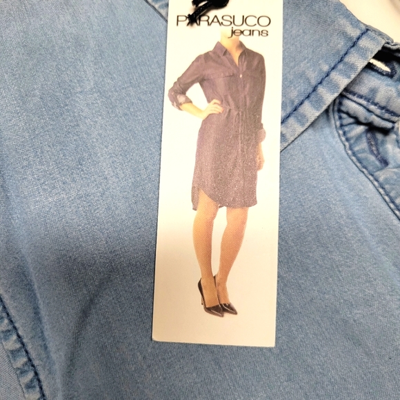 NWT Parasuco Jean's Denim Belted Dress. - Picture 11 of 16